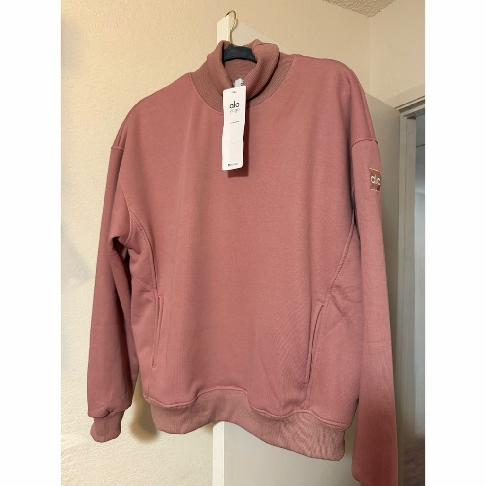 ALO Yoga Mauve Cowl Neck Sweater